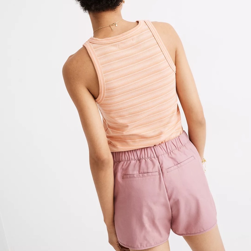 MADEWELL: ribbed westville tank top in pink medium - Picture 3 of 8